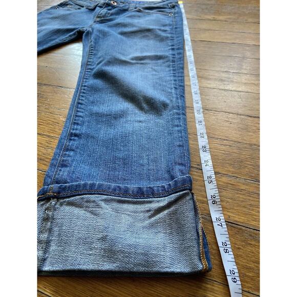 AZZURE ‘The Perfect Fit’ Distressed Cropped Low-Rise Jeans sz 26W x 22L - Picture 15 of 16